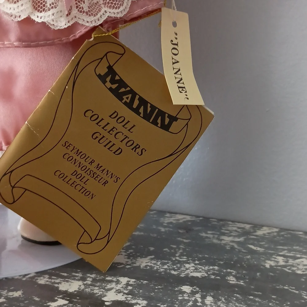Porcelain Doll Sad Face Vintage Seymour Mann Collection Pink